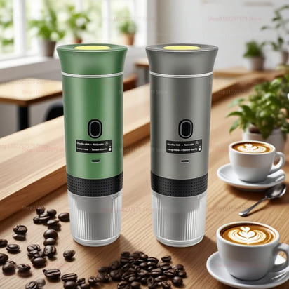 Wireless Portable Espresso Coffee Maker for Car Home Camping 3-in-1 Capsule Coffee Machine Perfect for Travel Office Outdoors