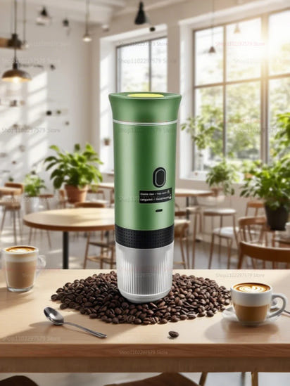 Wireless Portable Espresso Coffee Maker for Car Home Camping 3-in-1 Capsule Coffee Machine Perfect for Travel Office Outdoors