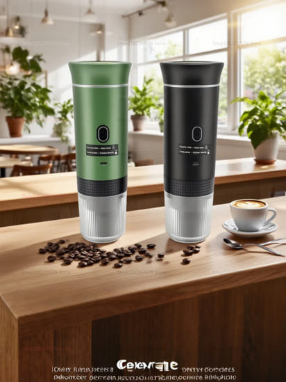 Wireless Portable Espresso Coffee Maker for Car Home Camping 3-in-1 Capsule Coffee Machine Perfect for Travel Office Outdoors