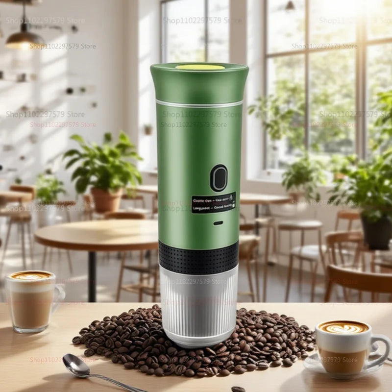 Wireless Portable Espresso Coffee Maker for Car Home Camping 3-in-1 Capsule Coffee Machine Perfect for Travel Office Outdoors